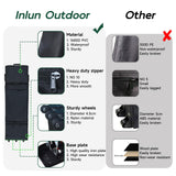 Inlun Outdoor Canopy Portable Folding Bag for 10x20 Pop Up Canopy Tent, Heavy Duty Roller Bag Wheeled Bag, 10x20 FT, Black Inlun Outdoor