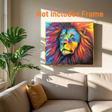Lion Paint by Numbers Kits for Adults Beginner, Paint by Number for Kids, Number Painting Art Craft Kit for Adults, King of Colorful Lion 16x20inch Komking