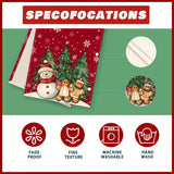 XCHI Winter Red Snowman Gingerbread Man Christmas Tree Xmas Table Runner Table Decoration for Party Home Kitchen Dining Holiday Decor 13x72 Inch XCHI