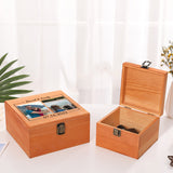 Cooayyaooc Personalized Memory Box with Photo & Text Custom Wooden Keepsake Box with Lids Wood Storage Box Customized Picture, Gifts for Wedding Anniversary Birthday Graduation Memorial Day Cooayyaooc