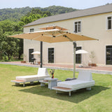 homary Outdoor Modular Sectional Sofa Set, Pool Lounge Chairs 5-Piece Outdoor Patio Conversation Sets with Waterproof Cushion and Coffee Tables（Without Umbrella） for Patio, Balcony, Garden, Pool homary