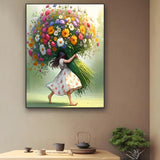 Shouruihua Diamond Painting Kits for Adults, Fairy & Flowers Diamond Art Kit for Adults Beginner, DIY Full Drill Diamond Dots Paintings with Gem Art and Crafts for Adult Home Decor 15.7x11.8 in Shouruihua