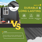 AECOJOY 16' x 12' Outdoor Storage Shed, Large Metal Sheds & Outdoor Storage Clearance 12x16 with Windows, Steel Backyard Shed, Utility Tool Storage for Garden, Patio, Outside use in Dark Grey AECOJOY