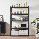 VEVOR Storage Shelves, 3000 lbs, 5 Tier Garage Storage Shelving, 18" D x 48" W x 78" H Adjustable Metal Shelves for Garage Shelves Utility Rack Shelf, Ideal for Kitchen, Warehouse, Basement, Black VEVOR