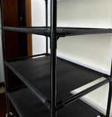 Cuandte 10 Tier Shoe Rack, Tall Narrow Shoe Rack for 20-25 Pairs of Shoes, Removable Stackable Metal Shoe Storage Rack, Non-Woven Fabric Shelves, Easy to Assemble, for Closet Entryway Bedroom Cuandte