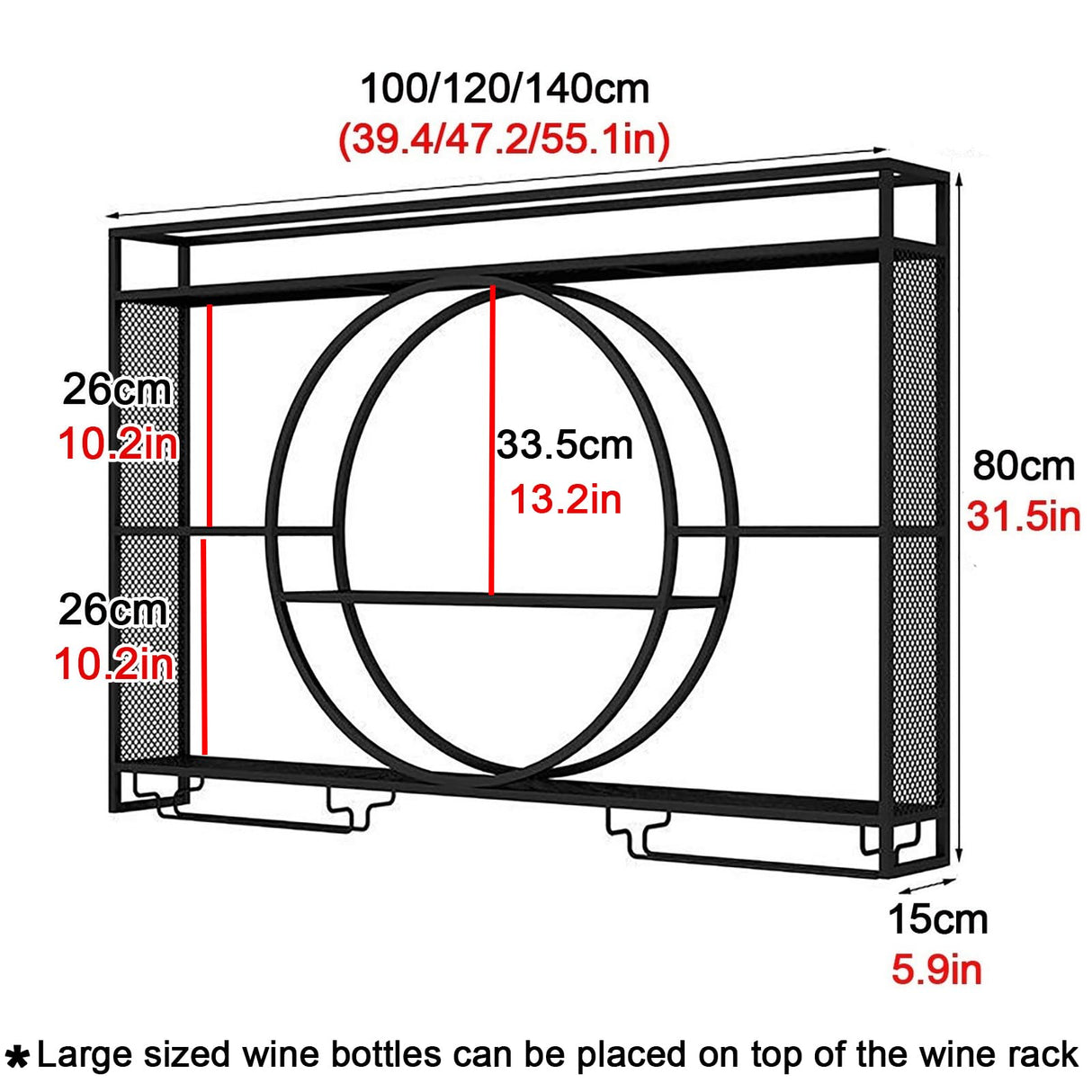 Modern Wine Storage Rack Wall Mounted With LED Light With Wine Glass Holder,Iron Bar Liquor Shelf,Floating Wall Wine Shelves,Bar Liquor Bottle Display Shelf For Kitchen Bar Decoration Gold/Black ( Col AKOGG