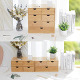 Bamboo Desk Organizer With Drawers Countertop Drawers 3 Drawers Counter Storage Box Corner Desk Organizer for Home Office No Assembly Required Charmewooden