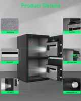 Omethey 5.0 Cu ft Extra Large Safe Fireproof Waterproof, Digital Security Safe Box with Deposit Slot & Metal Storage Box with Backlit Keypad & Dual Alarm for Home Office Omethey