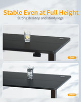 CubiCubi Height Adjustable Electric Standing Desk, 48 x 24 Inches Stand Up Table, Sit Stand Home Office Desk with Splice Board, Black CubiCubi