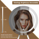 KAI-ROAD White Makeup Vanity Desk with Mirror and Lights Big Vanitys Set with Chair, Drawers and Power Outlet, Dressing Table Vanities for Girls Bedroom 47“ KAI-ROAD