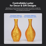 ANYCUBIC Silk Filament, Clog-Free Shiny 3D Printer PLA Filament 1.75mm Dimensional Accuracy +/- 0.02mm, 1KG Reusable Spool (2.2 lbs), Silk Gold ANYCUBIC