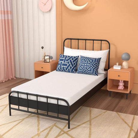 PayLessHere 5 Inch Twin Gel Memory Foam Mattress Fiberglass Free/CertiPUR-US Certified/Bed-in-a-Box/Cool Sleep & Comfy Support/Medium Firm mattresses PayLessHere