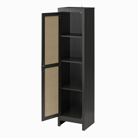Ameriwood Home Wimberly Tall Cabinet, 1-Door, Black Oak Ameriwood Home