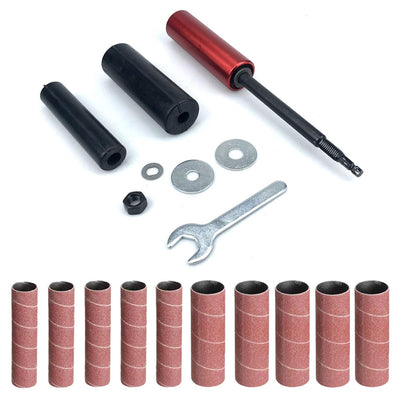 Portable Spindle Sander Drum Sander Set Hand-Held Rubber Sanding Drum Held Rubber Sanding Drum for Metal Wood Glass Stone for Drill 4-1/2" x 1-1/2"