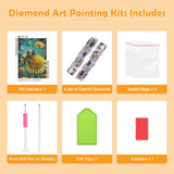 MOGTAA Bee Diamond Art Painting Kits for Adults, Bee Flowers Diamond Painting Kits for Beginners, DIY 5D Diamond Dots Kits Gem Painting for Home Art Decor 12x16 inch MOGTAA