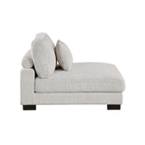 Lexicon Modular Sectional Sofa for Living Room, Textured Microfiber Armless Chair with Pillow, Units of Modular Sectional Couch, Upholstered Chair for Customizable Sectional Sofa Couch, Beige Lexicon