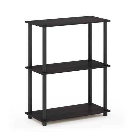 Furinno Turn-N-Tube Display Rack, 3-Tier Single, Espresso/Black Furinno