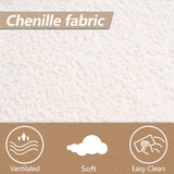 Thctvous 65” Beige Curved Loveseat Sofa with Round Armrest, Compression Couch with 3 Pillows, Cream Couch for Small Space, Living Room, Bedroom, Memory Foam, Chenille, No Assembly (Beige, 65") Thctvous