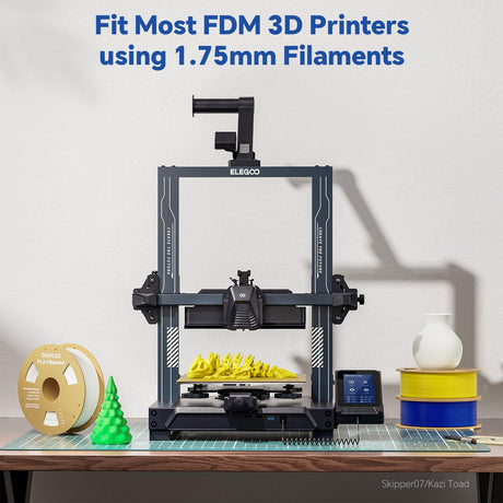 DEEPLEE PLA 1.75mm 3D Printer Filament, Dimensional Accuracy +/- 0.02mm, Neatly Wound, No Clogging, Vacuum Package, Fits for Most FDM 3D Printers, Cardboard Spool 1kg Black Deeplee