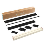 Mellow Naturalista Classic 12 Inch Solid Wood Platform Bed with Wooden Slats, Queen, Black Mellow