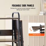 VEVOR 3 Tier Movable Heat Press Table with Charging Station, Foldable Heat Press Stand with Vinyl Roll Holder, Heavy Duty Rolling Metal Workbench for DIY Sublimation Transfer Machine and Printer VEVOR