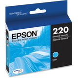 EPSON 220 DURABrite Ultra Ink Standard Capacity Cyan Cartridge (T220220-S) Works with WorkForce WF-2630, WF-2650, WF-2660, WF-2750, WF-2760, Expression XP-320, XP-420, XP-424, 1 Count (Pack of 1) Epson