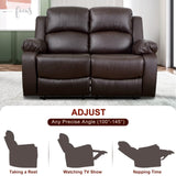 A Ainehome Luxury Recliner Sofa Living Room Set Leather Reclining Sofa and Loveseat Chair Sets Living Room Furniture Sets Recliner Couches for Living Room/Office (A-Brown Leather, Sofa+Loveseat) A Ainehome