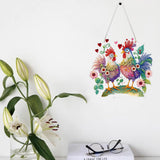 Diamond Art Kits for Adults Ornaments-Chicken Diamond Art Paintings Suncatchers-Full Drill Diamond Dots Paintings for Beginners, Round 5D Paint with Diamonds Art Accessories Gem DIY Deco GUMITOON