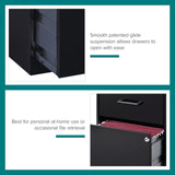 Lorell 14341 18 Deep 2-Drawer File Cabinet, Black Lorell