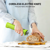 Eyoyofishcam Cordless Electric Knife, Rechargeable Battery Powered Knife w/ 2 Reciprocating Serrated Stainless Steel Blades, for Carving Meat Turkey Fish Fillet Bread Slicing Cutting Eyoyofishcam