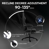 Dowinx Gaming Chair Breathable Fabric Computer Chair with Pocket Spring Cushion, Comfortable Office Chair with Gel Pad and Storage Bag,Massage Game Chair with Footrest,Black Dowinx