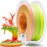 ZIRO 3D Printer Filament, Faster Color Change Filament 1.75mm, Color Gradient Material, No-Shine Rainbow PLA, Dimensional Accuracy +/- 0.03mm, Fit Most FDM Printer 1KG Spool, Tropical (Matte) ZIRO