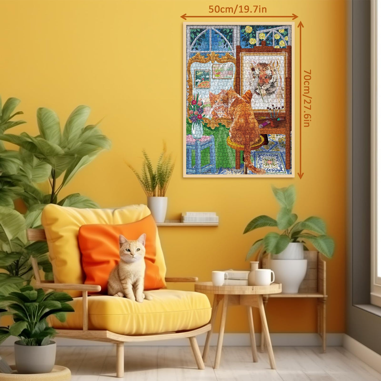 Funny Cat Puzzles for Adults 1000 Pieces, Cat Tiger Jigsaw Puzzle, Kitten Jigsaw Puzzles Animals for Home Decoration IdeaBazar