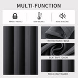 Joydeco Extra Long Curtains, Blackout Curtains 108 Inches Long 2 Panels Set, 108 Inch Curtains, Room Darkening Grommet Darpes for Living Room Bedroom Window (W52 x L108 Inch, Dark Grey) Joydeco