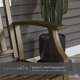 Grand Patio Northwoods Brown Farmhouse Outdoor Bench with Anti-Rust Aluminium Frame Grand patio
