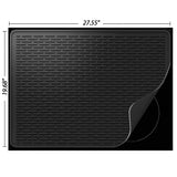 Stove Top Cover for Electric Stove - Silicone Stove Mat for Glass Top Stove, Glass Cooktop Protector, XL Dish Drying Mats For Kitchen, Range Covers for Electric Stove (Black,28 x 20) YUHFERA
