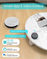 Lefant M210 Pro Robot Vacuum with Powerful Suction, 6 Cleaning Modes, 120 Mins Runtime, Quiet, Self-Charging, Voice Control, Ideal for Pet Hair and Hard Floor, White Lefant