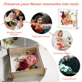 LET'S RESIN 8Pcs Resin Molds Silicone,Deep Epoxy Resin Molds for Flower Bouquet Preservation,Large Silicone Molds for Resin Casting Craft Including Square Hexagon Heart Resin Mold LET'S RESIN