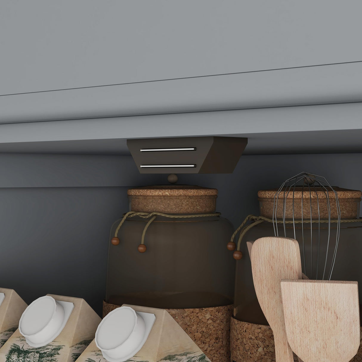 HOMCOM 72" Kitchen Pantry Storage Cabinet, Traditional Freestanding Cupboard with 4 Doors and 2 Adjustable Shelves, Large Central Drawer, X-Frame, Gray HOMCOM