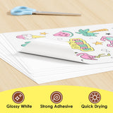 CreGear Sublimation Sticker Paper, 15 Pcs Waterproof Glossy White Sublimation Transfer Sticker Paper 8.5 x 11 Inch for Custom Stickers, Coasters, Decals, Labels CREGEAR