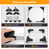 Nefish Furniture Dolly Adjustable Mini Fridge Stand Washing Machine Stand Mobile Roller with 4 Locking Swivel Wheels Universal Mobile Base Moving Cart for Dryer Refrigerator Nefish