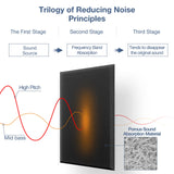 Lebenforce Self-adhesive Acoustic Panels Tiles 12 Pack, 12" X 12" X 0.4" Polyester Sound Proof Padding, High Density Soundproof Wall Panels, Sound Absorbing panel for Home & Offices (Black) Lebenforce