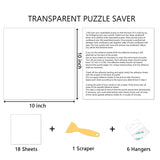 Preserve 4 X 1000 Puzzle Saver Glue Sheets 24 Pack - Quick Stick Adhesive for Puzzles, Easy Application, Mess-Free Framing, Compatible with Puzzle Frames RECHIATO