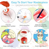 cviokrdu 3 Pack Framed Paint by Numbers Kit for Kids Ages 8-12, Animal Paint by Number for Beginners, DIY Easy Alpaca Flamingo Acrylic Oil Painting Kits on Canvas for Home Wall Decor (8x12 inch) cviokrdu