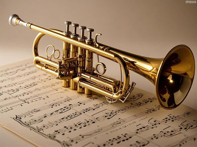 Trumpet with Music Notes Diamond Art 5D Diamond Painting DIY Kits Full Round Drill Bead Gem by Number Mosaic Embroidery Arts and Crafts for Living Room Home Wall Decor 12x16 inch