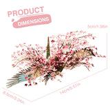 Piececool 3D Metal Model Puzzles for Adults, Peach Blossom Wish Cranes Model Building Kits, Brain Teaser Puzzle Beautiful DIY Craft Kits Great Birthday, 65Pcs Piececool