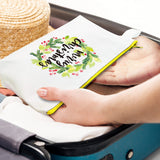 30 Pieces Makeup Bags in Bulk Canvas Pencil Bag Travel Cosmetic Bags Blank DIY Craft Bag Canvas Pen Case Pencil Pouch Makeup Pouch Canvas Zipper Pouch Bags for Girls Teens (9.84 x 5.11 x 1.96 Inches) Saintrygo