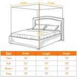 Stainless Steel Canopy Bed Frame by SEAYNFESH – Full Size Metal Frame with Sturdy Four Corners Design for Stylish Bedroom Decor SEAYNFESH