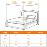 SEAYNFESH Stainless Steel Canopy Bed Frame Metal Frame with 4 Corners Design Sturdy Bed Canopy Frame for Wood Bed, Queen Size SEAYNFESH