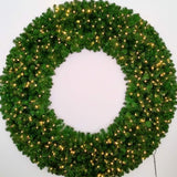 6 Foot L.E.D. Christmas Wreath - 72 inch - 600 Warm White LED Lights - Indoor - Outdoor - Commercial Grade - ACWreaths - Giant Wreath ACWreaths